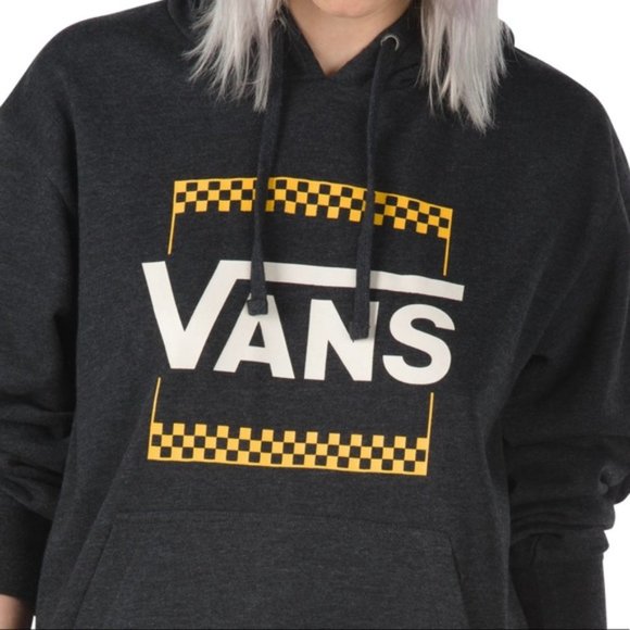 💖MEGA SALE💖VANS Boxed Pro Women Hoodie Charcoal Grey Logo Size XS VN0A4QGS98V - Picture 3 of 6